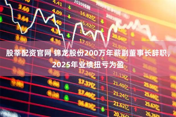 股莘配资官网 锦龙股份200万年薪副董事长辞职，2025年业绩扭亏为盈